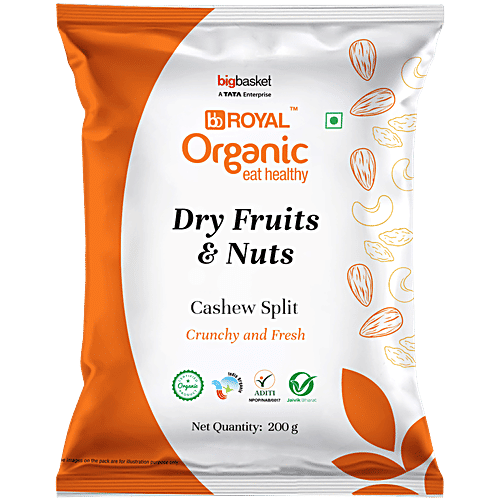 bb Royal Organic Cashew Split - 2 Pieces|200 g