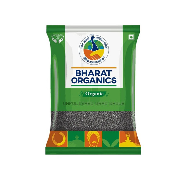 Bharat Organics - Unpolished Organic Urad (Sabut)|500 g