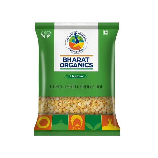 Bharat Organics Unpolished Arhar Dal|1 kg