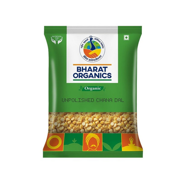 Bharat Organics Unpolished Chana Dal|1 kg