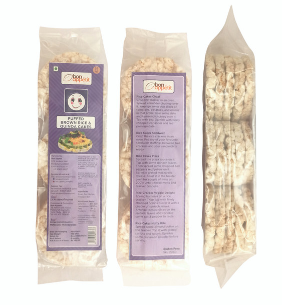 BON APPETIT Organic Puffed Brown Rice Cakes|125 g