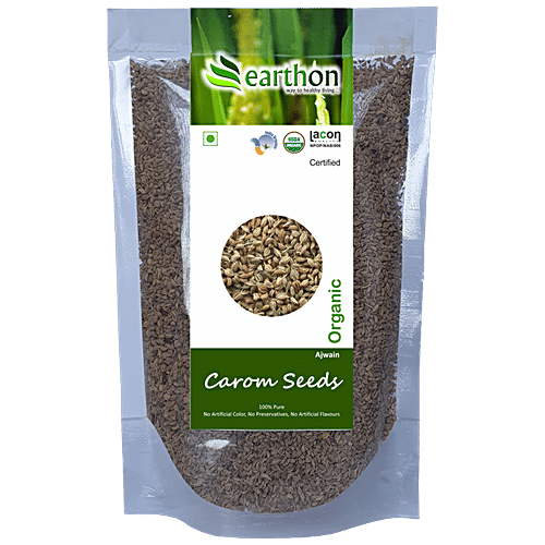 Earthon Organic Carom Seeds/Ajwain/Om Kalu|100 g