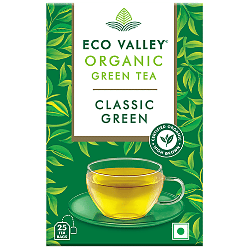 Eco Valley Organic Green Tea Classic - Grown In Nilgiris, Zero Calories, Rich In Antioxidants, Good For Digestion|42.5 g
