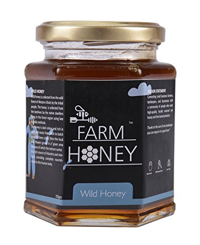 Farm Honey Wild Unprocessed Honey|Pure Organic Raw Honey|100% Natural|no preservatives| No Artificial Color|no Added Sugar|250 Gm