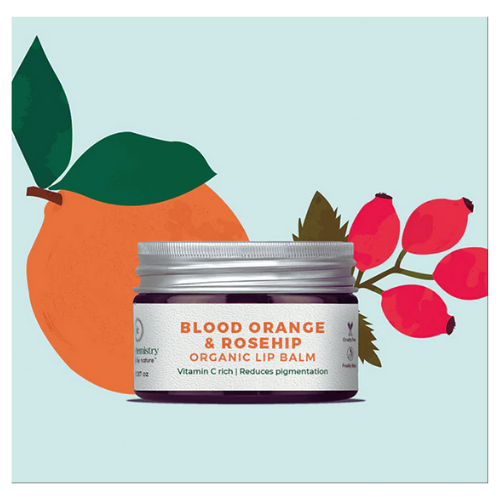 JUICY CHEMISTRY Blood Orange And Rosehip Organic Lip Balm For|5 g