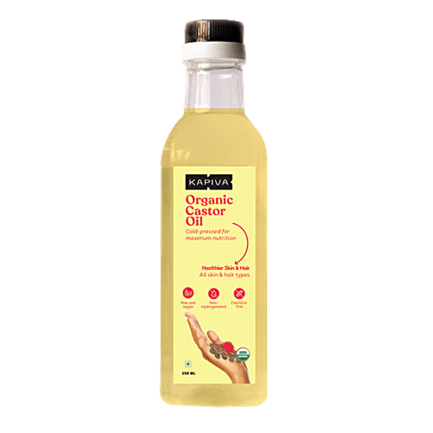 Kapiva Organic Castor Oil - Healthier Hair & Skin|250 ml