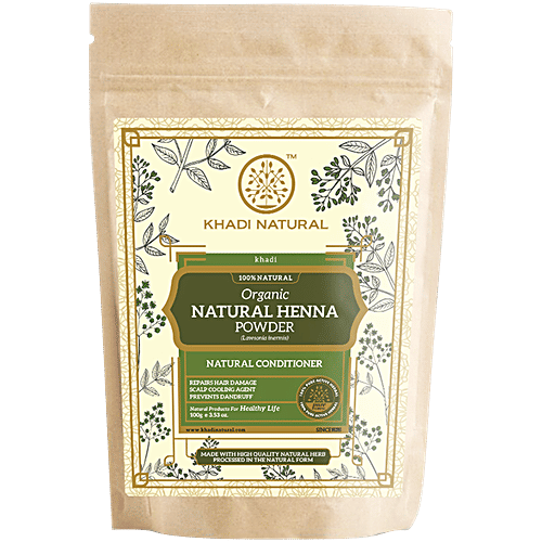 Khadi Natural Organic Herbal Henna Powder - Prevents Dandruff|100 g