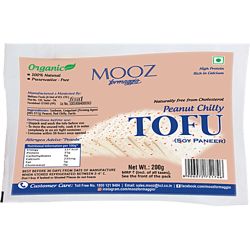 Mooz Organic Peanut Chilli Tofu/ Soy Paneer|200 g