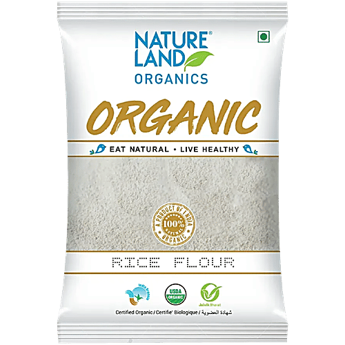 Natureland Organics Rice Flour - Rich In Dietary Fibre|500 g