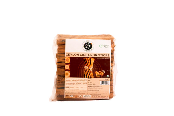 ORGANIC AYURVEDISTAN Ceylon Cinnamon Sticks|400 g