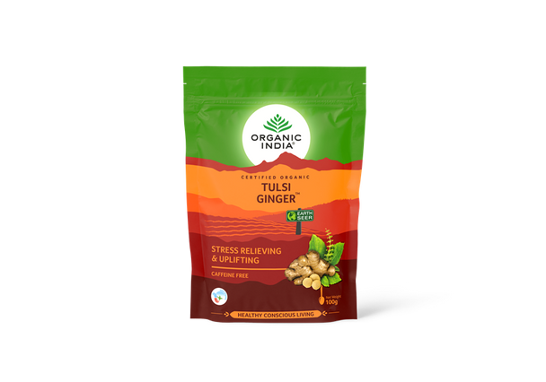 Organic India Tulsi Ginger 100g Zipper|100