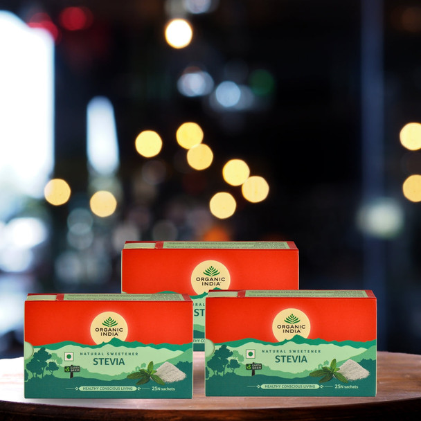 Organic India Stevia 25 Sachet Box - Pack of 3