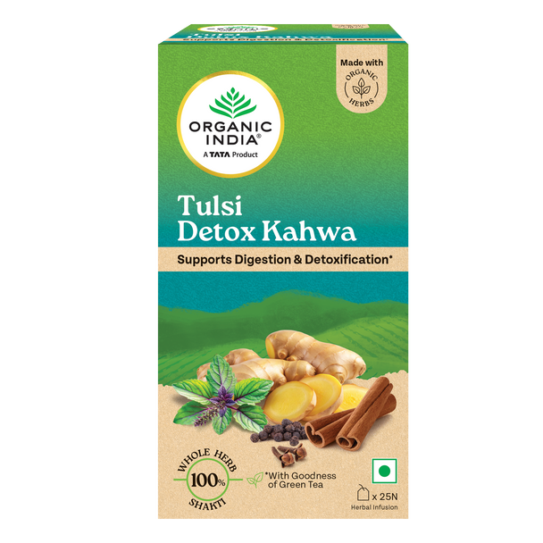 Organic India Combo Tulsi Detox Kahwa + Moringa Powder|25 teabags