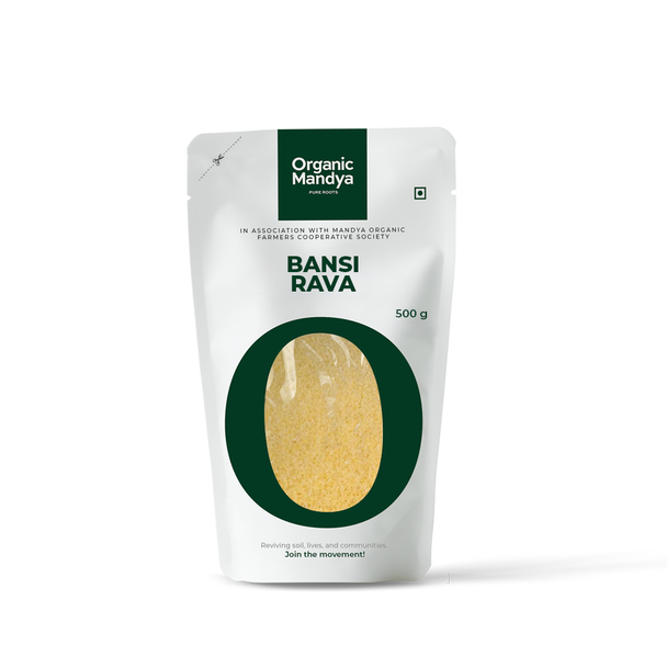 Organic Mandya Organic Bansi Rava|500g