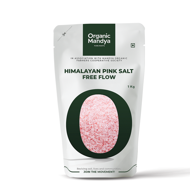 Organic Mandya Natural Himalayan Pink Salt - Free Flow Powder|1kg