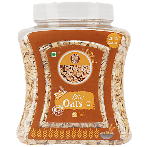 Organic Nation Rolled Oats - 100% Natural, Promotes Weight Loss, Gluten-free, Healthy Breakfast|600 g