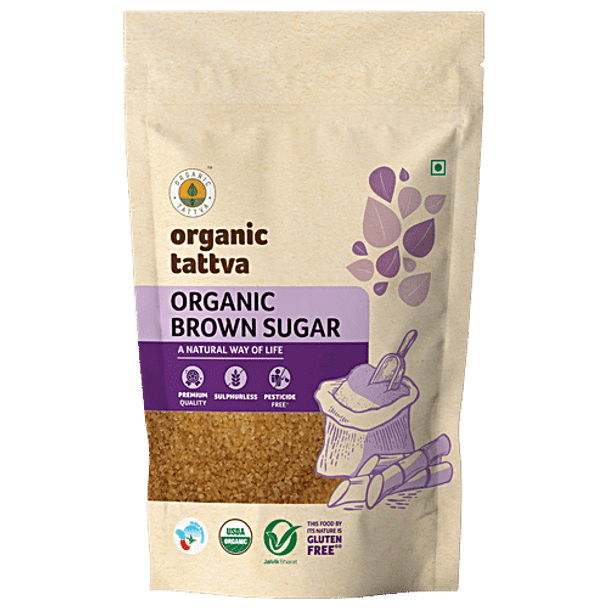 Organic Tattva Brown Sugar/Sakkare|1 kg Pouch