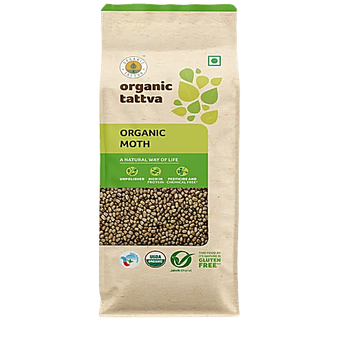 Organic Tattva Moth Unpolished Dal - Rich In Iron, Calcium & Protein|500 g
