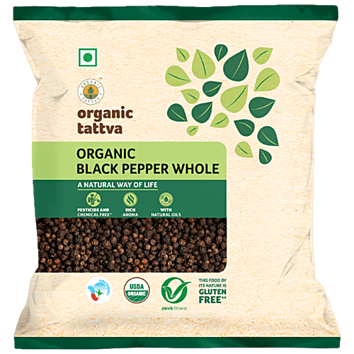 Organic Tattva Organic Black Pepper Whole|100 g