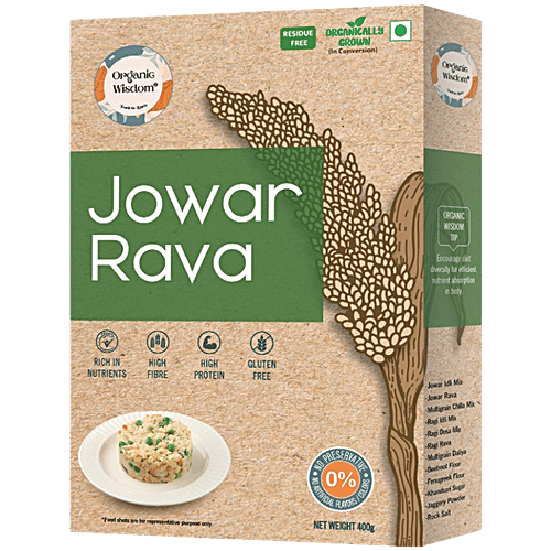 Organic Wisdom Jowar Rava|400 g