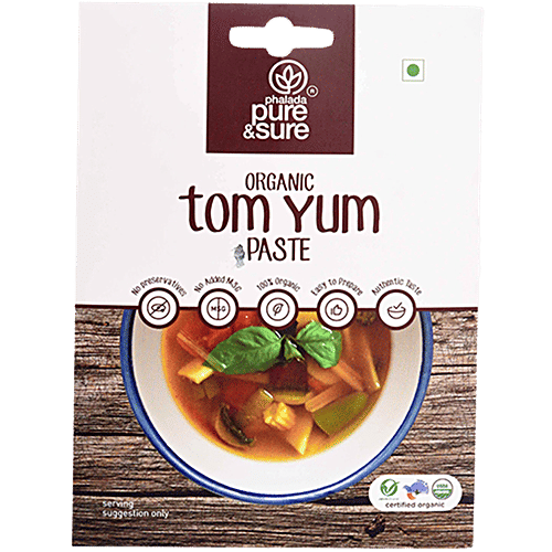 Phalada Pure & Sure Organic Tom Yum Paste - Authentic, Fresh, No Preservatives|50 g