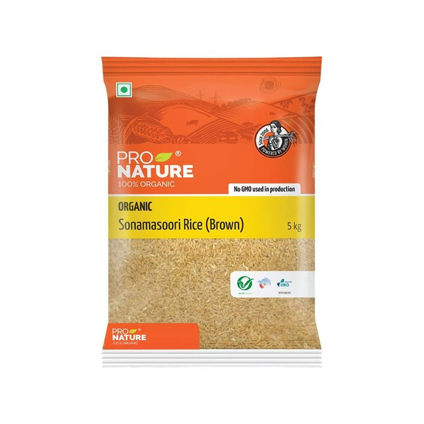Pro Nature Organic Sonamasuri Rice, (Brown)|5 kg