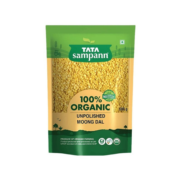 Tata Sampann Organic Moong Dal (Dhuli) Unpolished|500 g