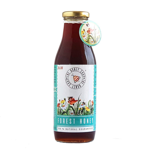 The Honey Shop Raw Organic Forest Honey, Wild, Unprocessed, Unheated, Non Pasteurized, Original Honey 100% pure and Natural, Collected From Deep Forest Apis Dorsata (700g) - Pack of 1