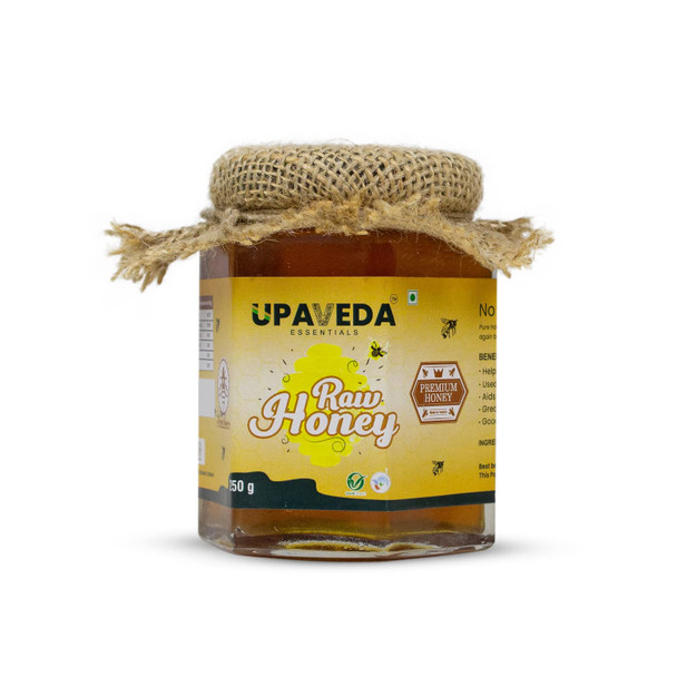 Upaveda Organic Raw Honey 250g | 100% Pure, NMR Tested, Unfiltered & Unprocessed | USDA & NPOP Certified | No Added Sugar | Rich in Antioxidants
