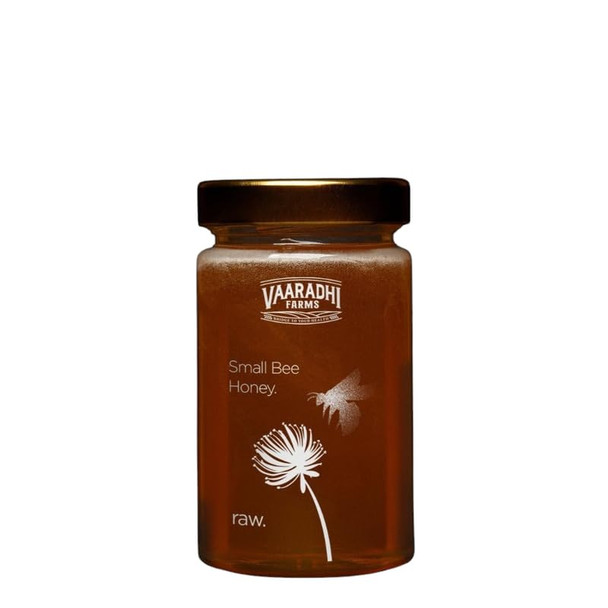 Vaaradhi Farms Small Bee Unpasteurized Honey – 100% Pure Raw, Wild & Unfiltered, Organic Honey | Natural Sweetener with Antioxidants & Nutrients,500g