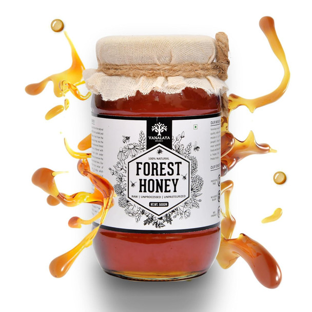 Vanalaya Forest Honey 500GM | Raw Unprocessed Unpasteurized Pure natural organic honey for weight loss