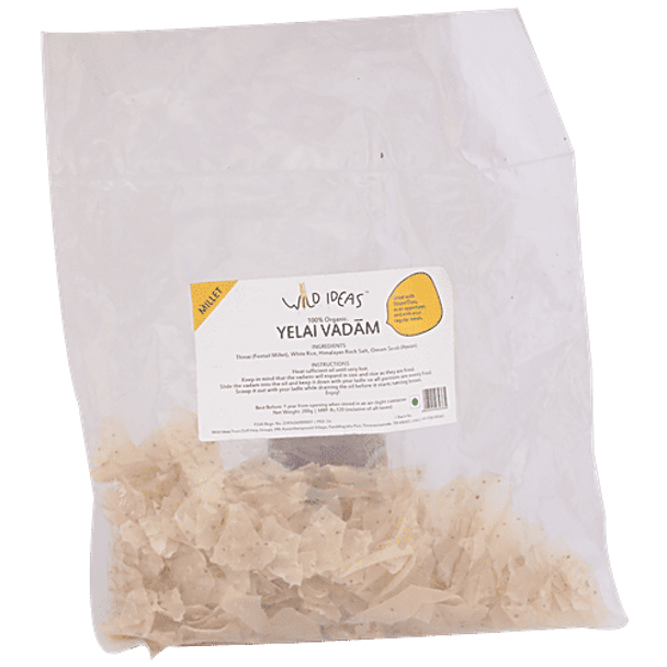 Wild Ideas Organic Yellai Vadaams - White Rice|200 g