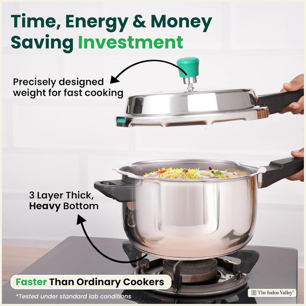 The Indus Valley Stainless Steel Pressure Cooker Outer Lid