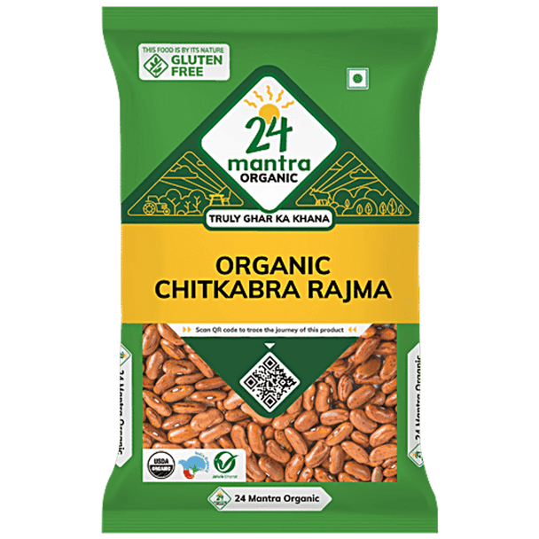 24 Mantra Organic Organic Rajma/Capparadavare pack of 4 |500 g x 4|