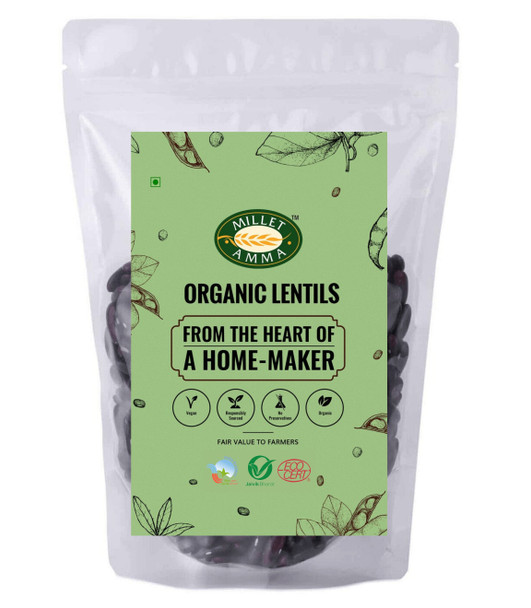 Millet Amma Organic Red Rajma  | Rich in Magnesium - Helps in strengthening of Bones and Teeth | Source of Antioxidant | Controls blood pressure & Good for Diabetics | 100% Vegan & Gluten Free|500gm|1.1 lbs