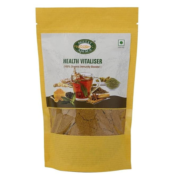 Millet Amma Organic Immunity Boosting Vitaliser | Turmeric, Jeera, and Coriander Powder | Supports Liver Detox and Digestion |200gm|0.44lbs
