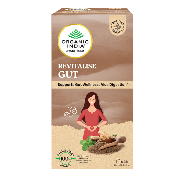 Organic India Revitalise Gut 25s TB |100gm|0.22 lbs