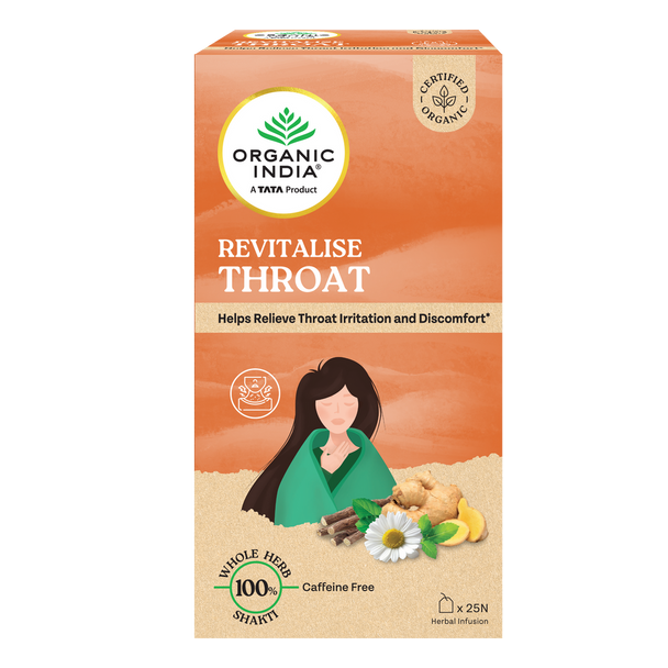 Organic India Revitalise Throat 25s TB|100gm|0.22 lbs