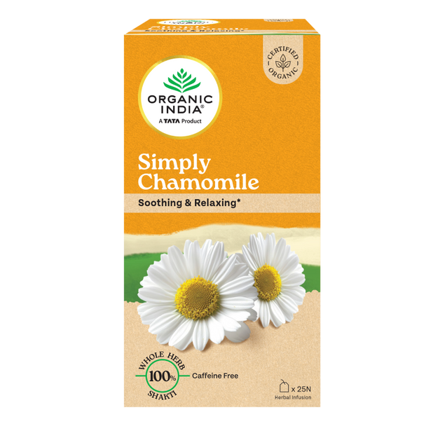 Organic India Simply Chamomile 25s TBx10 |100gm|0.22 lbs