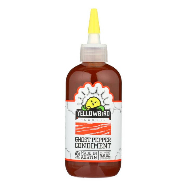 Ghost Pepper Hot Sauce | Plant-Based, Gluten Free, Non-GMO | Homegrown in Austin | 9.8oz pack of 6 by Yellowbird Foods|2270gm|5.0 lbs