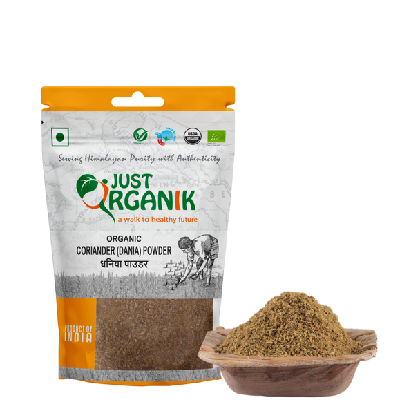 Organic Coriander Powder- 200 g by Just Organik|200gm|0.44 lbs