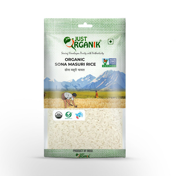 Organic Sona Masoori Rice by Just Organik|5000gm|11.02 lbs