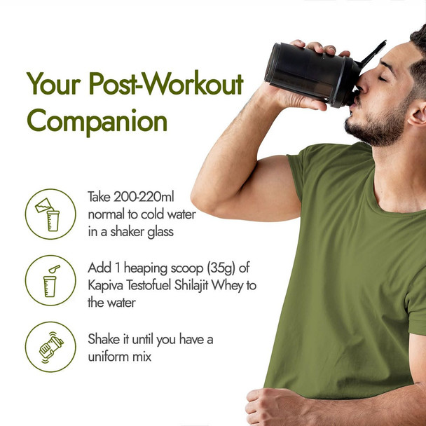 Testofuel Shilajit Whey Protein by Kapiva|1000gm|2.2 lbs