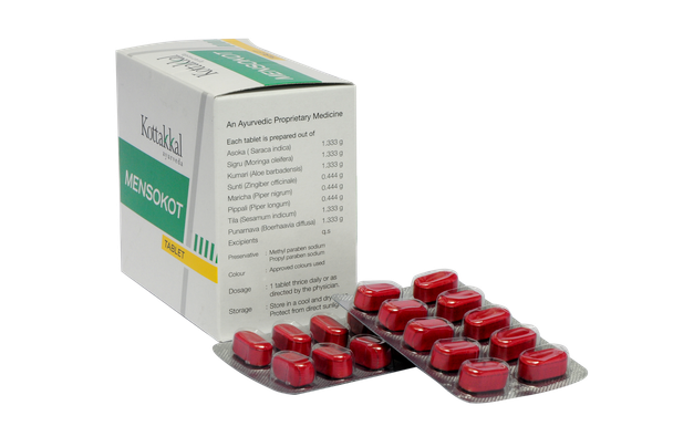 Mensokot Pack of 10 strips Tablet by Kottakkal Arya Vaidya Sala|50gm|0.11 lbs