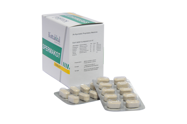 Spermakot Pack of 10 strips Tablet by Kottakkal Arya Vaidya Sala|50gm|0.11 lbs