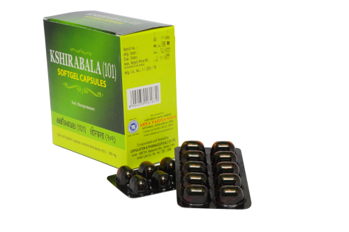 Kshirabala (101) soft gel capsule Pack of 10 strips by Kottakkal Arya Vaidya Sala|100gm|0.22 lbs
