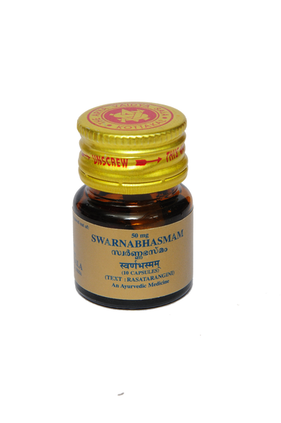 Swarnabhasmam 50Mg 10 Capsule by Kottakkal Arya Vaidya Sala|5gm|0.01 lbs