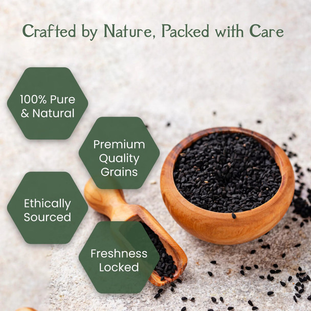 Organic Black Sesame Seeds by IKAI Organics|100gm|0.22 lbs