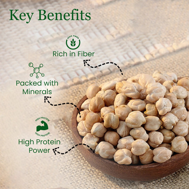 Organic Kabuli Chana by IKAI Organics|500gm|1.1 lbs