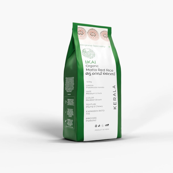 Organic Matta Red Rice by IKAI Organics|500gm|1.1 lbs